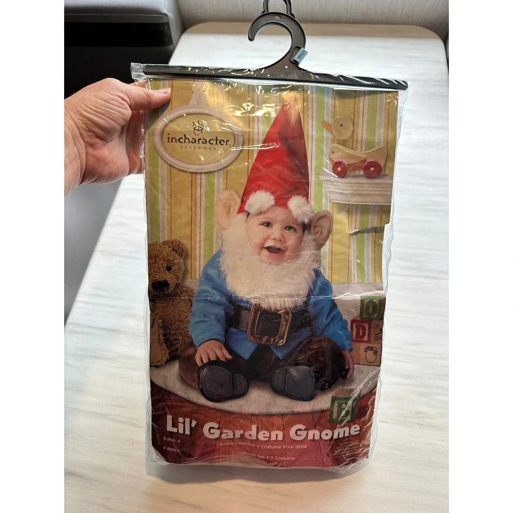InCharacter Lil' Garden Gnome Costume Outfit‎ with Hat & Booties - 6-12 Months
